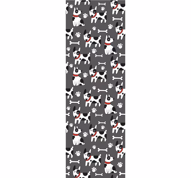 Papel de parede cães ilustração canina brincalhona - TenStickers