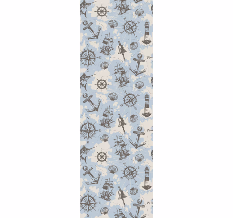 papel de parede para sala motivos náuticos - TenStickers
