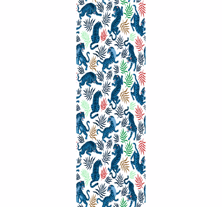 papel de parede para sala Padrão de leopardos coloridos e perigos - TenStickers