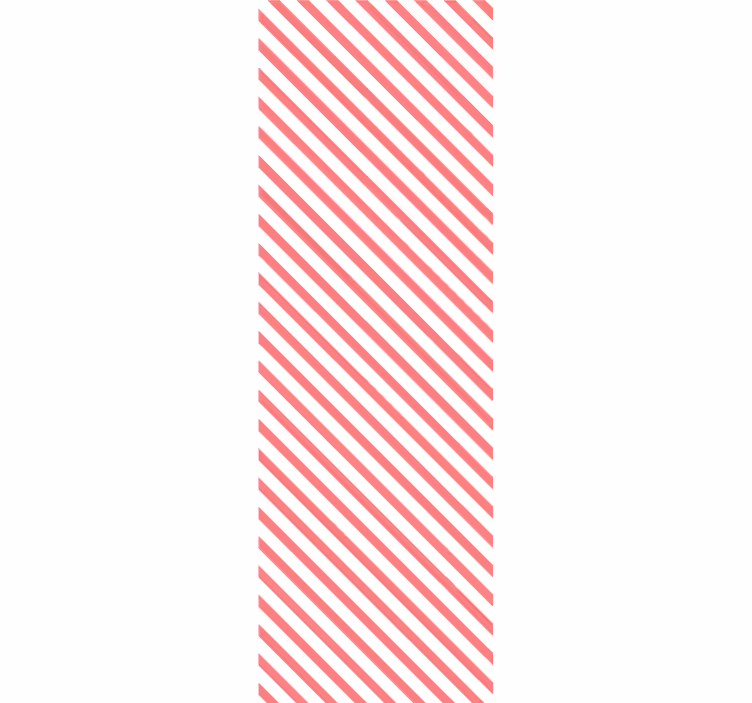 Papel de Parede listras Padrão vertical branco e rosa - TenStickers
