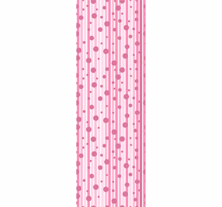 Papel de parede círculos e bolinhas padrão listrado - TenStickers
