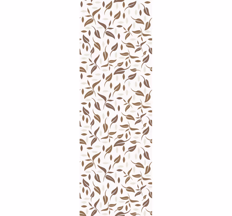 Papel de parede moderno Padrão folhas marrons - TenStickers