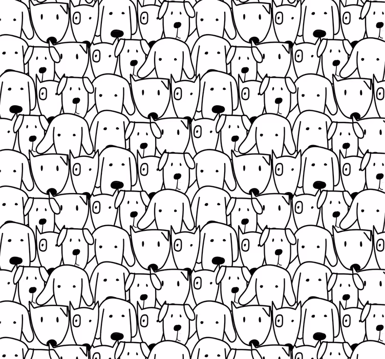 Papel de parede cães ilustração canina - TenStickers