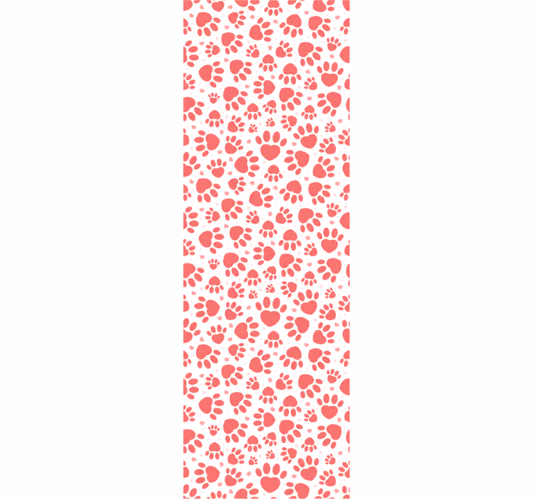 Papel de parede cães corações de pegadas - TenStickers