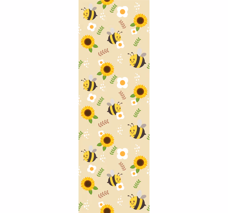 papel de parede animais girassóis vibrantes - TenStickers
