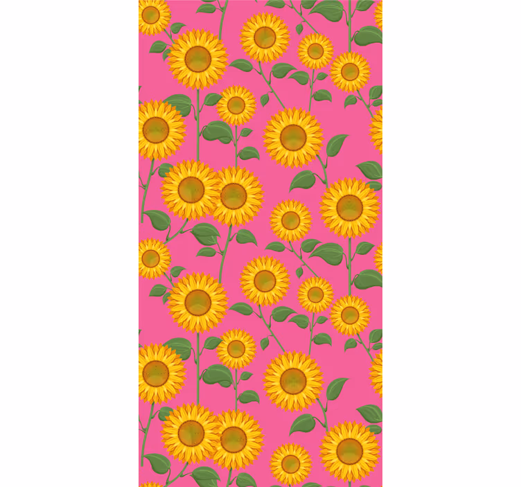 papel de parede flores exposição vibrante de girassol - TenStickers
