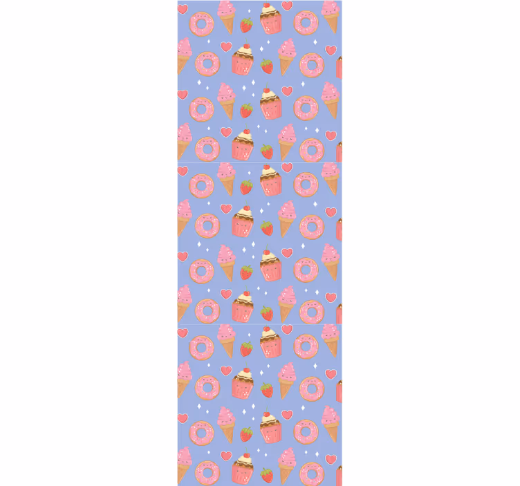 papel de parede quarto de bebé padrão de sobremesa doce - TenStickers