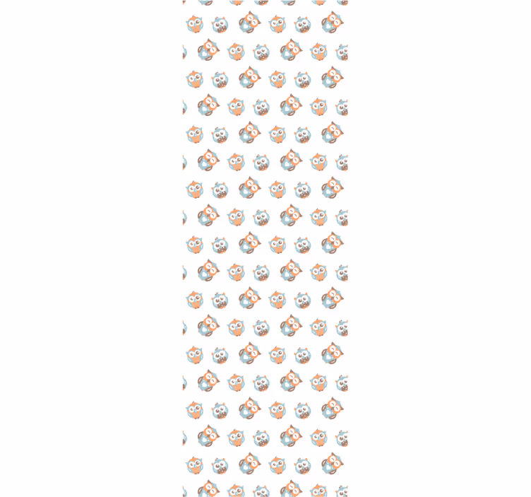 papel de parede infantil padrão de coruja - TenStickers