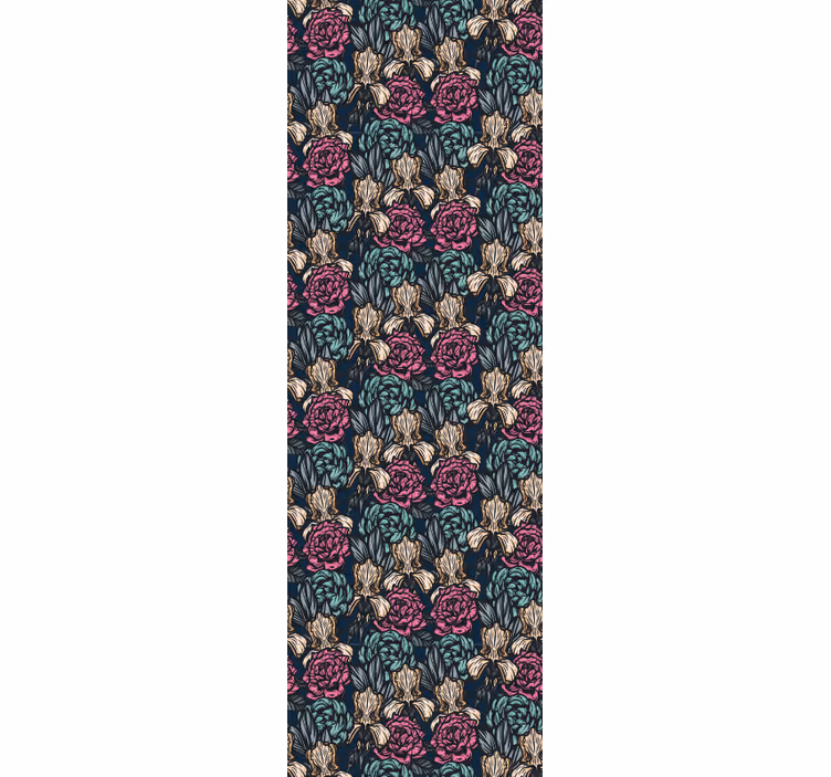 papel de parede flores elegante tapeçaria floral - TenStickers
