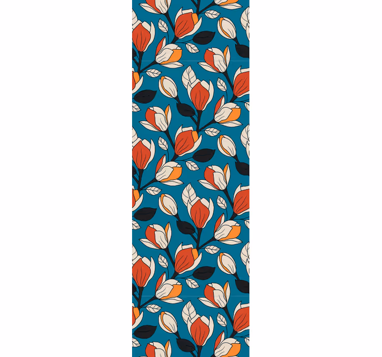 papel de parede flores pano de fundo estampado floral - TenStickers
