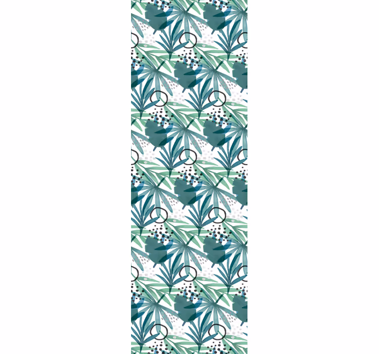 Papel de parede folhas geométrico tropical - TenStickers