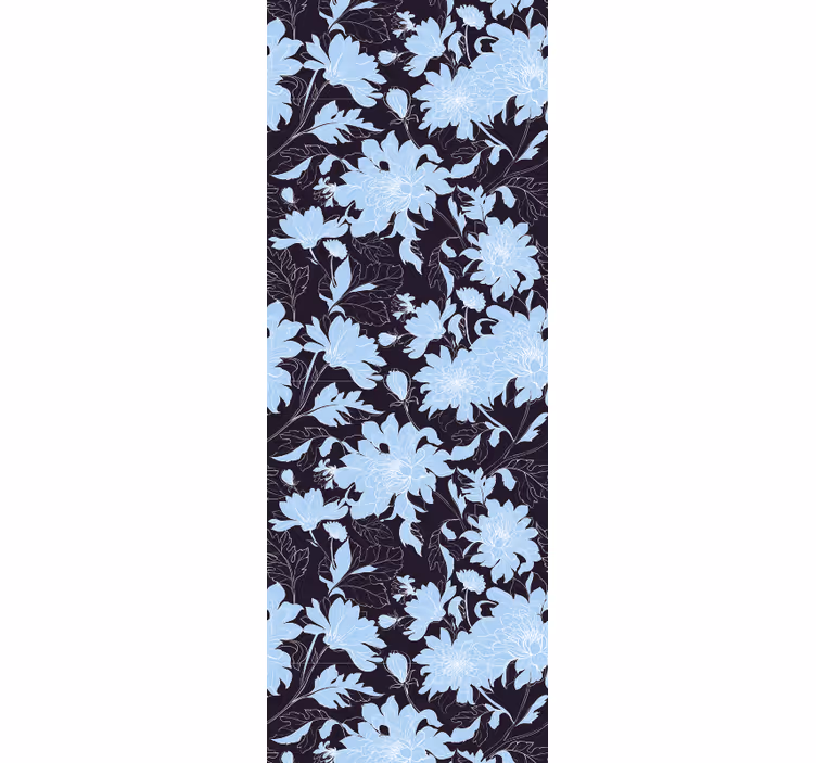 papel de parede flores padrão de acento floral - TenStickers