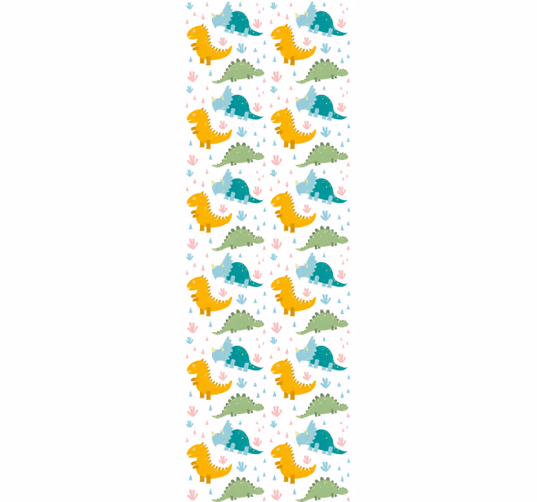 Papel de parede dinossauros desfile de dinossauros - TenStickers