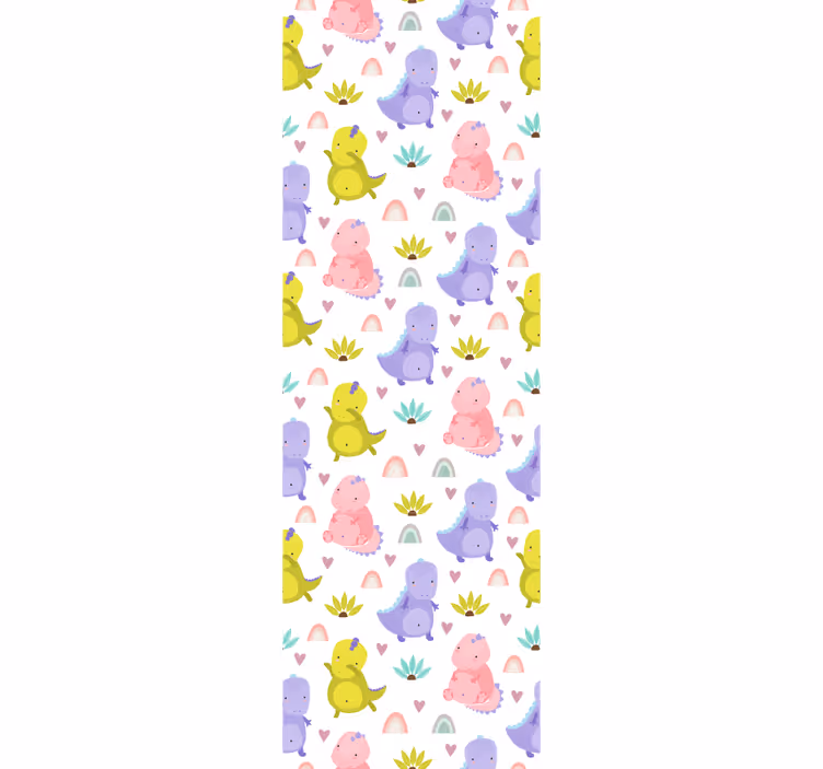 Papel de parede quarto de bebé padrão dinossauro encantado - TenStickers