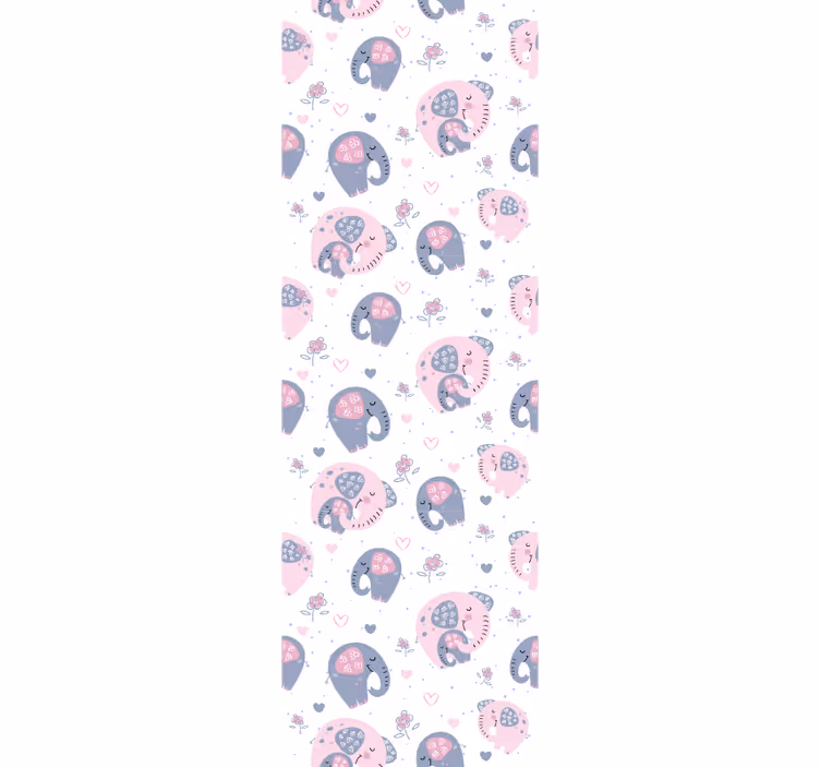 papel de parede infantil padrões de balão de elefante - TenStickers