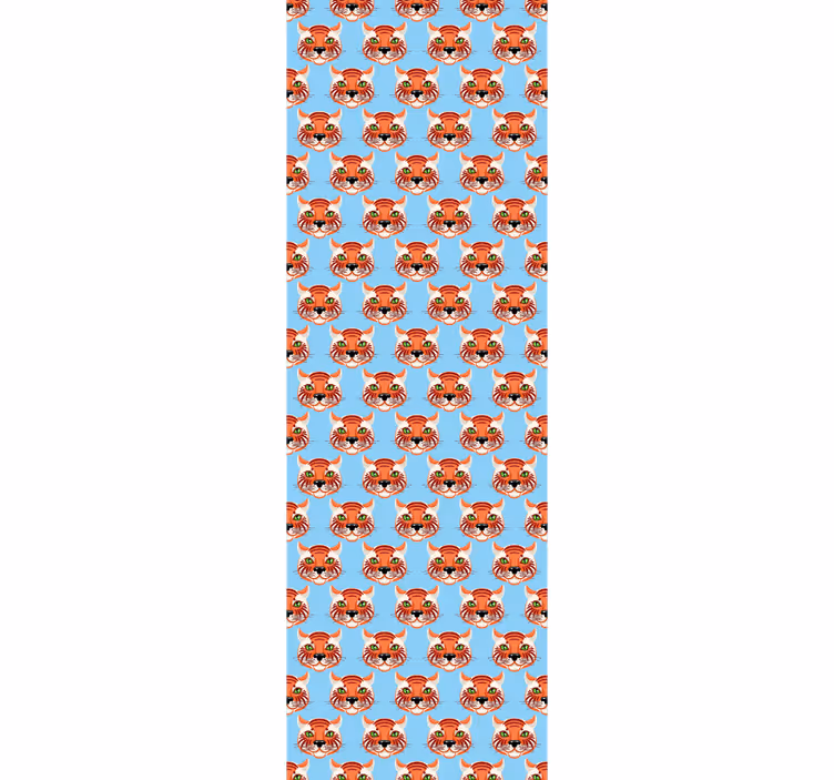 Papel de parede gatos rostos fofos de tigre - TenStickers