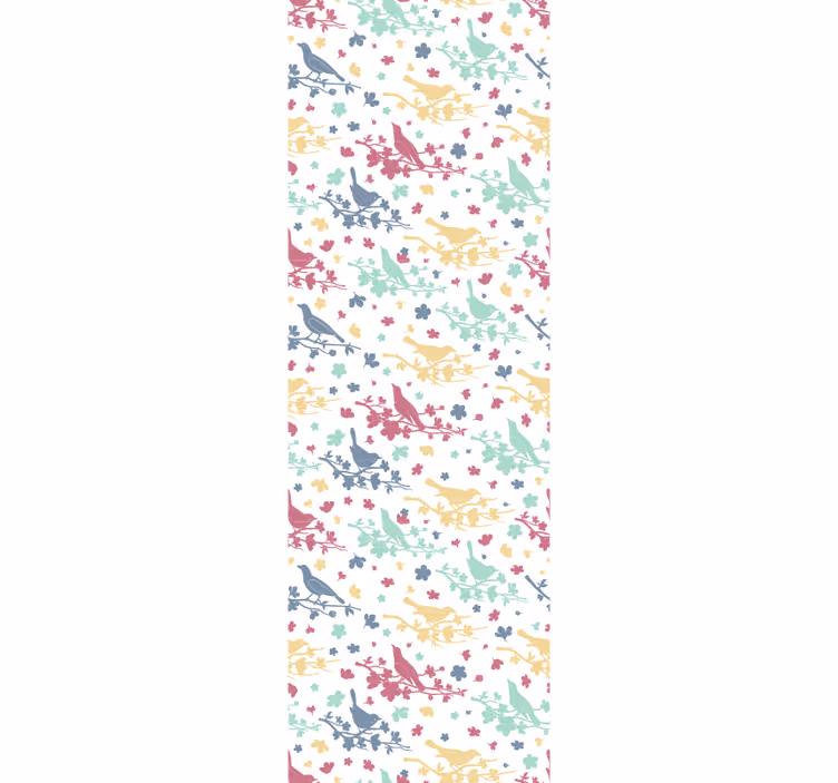 Papel de parede pássaros motivo de padrão de pássaro - TenStickers