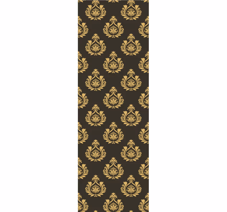 papel de parede barroco motivo de folhagem ornamentada - TenStickers
