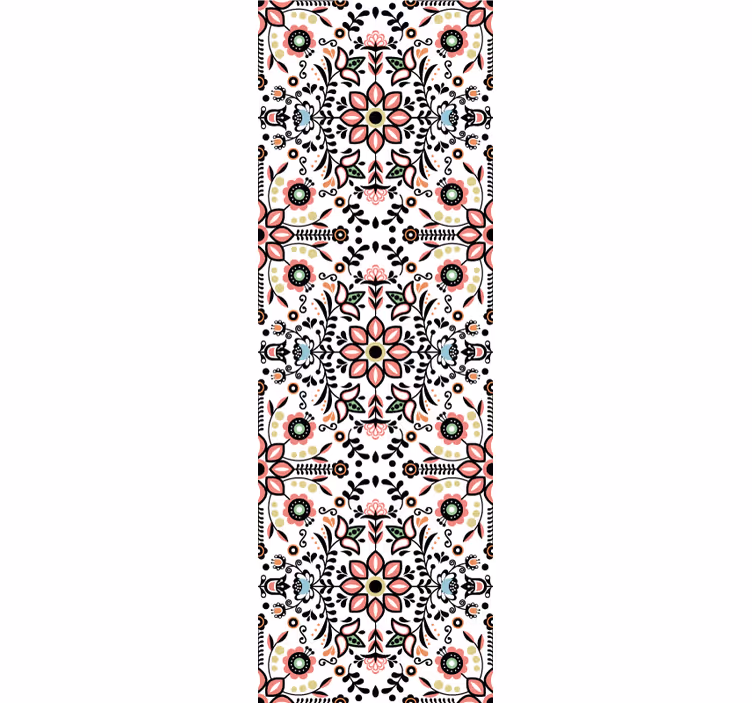 papel de parede floral motivo ornamental - TenStickers