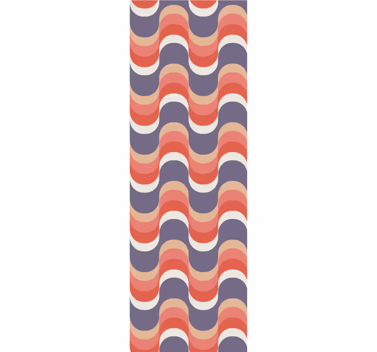 Papel de parede círculos e bolinhas padrão de onda rítmica - TenStickers