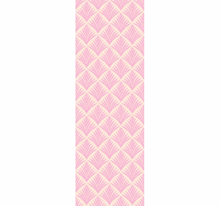 papel de parede rosa folhas ornamentais - TenStickers