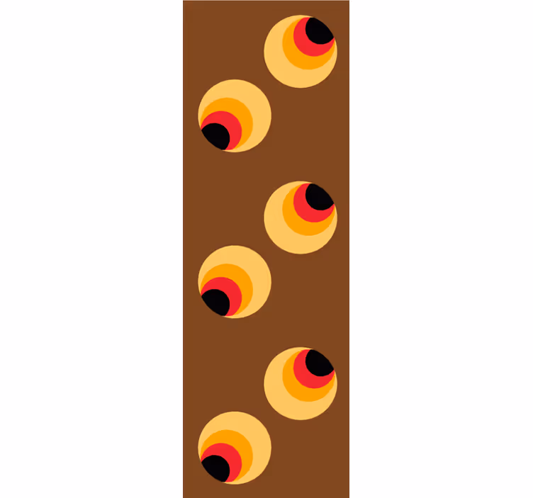 papel de parede formas geométricas orbes geométricas retrô - TenStickers