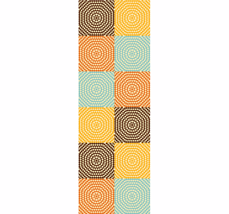 Papel de parede formas geométricas quadrados espirais - TenStickers