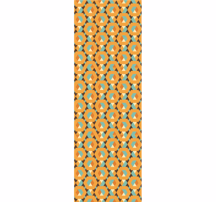 papel de parede formas geométricas estampa retrô geométrica - TenStickers
