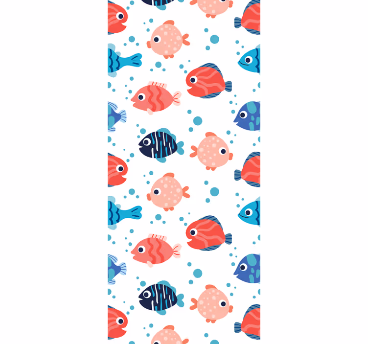 Papel de parede peixes brincadeira aquática - TenStickers
