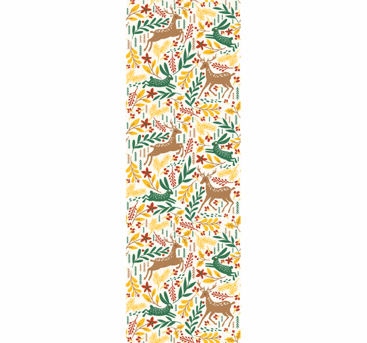 papel de parede animais padrão de fauna florestal - TenStickers