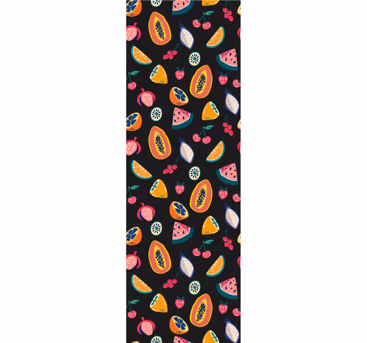 papel de parede para cozinha padrões frutados - TenStickers
