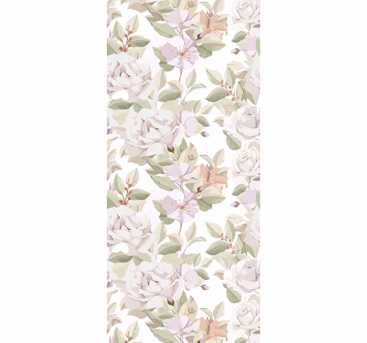 papel de parede flores conjunto de flores florais - TenStickers