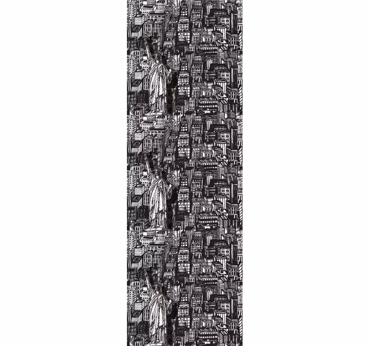 Papel de parede cidades e países estátua urbana colagem - TenStickers