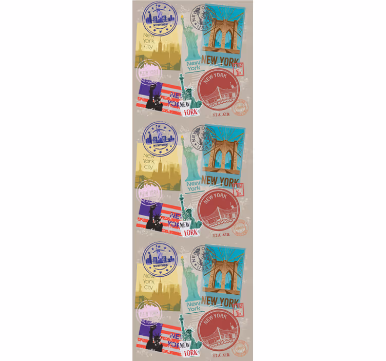 papel de parede Nova York selos de nova york - TenStickers