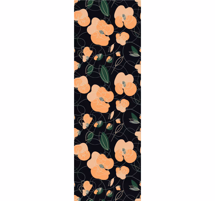 papel de parede flores padrão de flor botânica - TenStickers