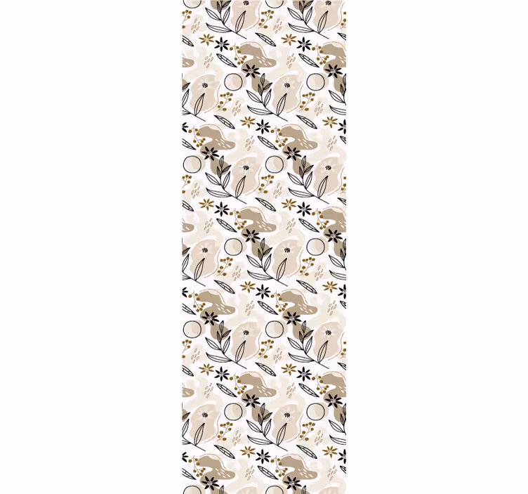 Papel de parede folhas padrão fauna botânica - TenStickers