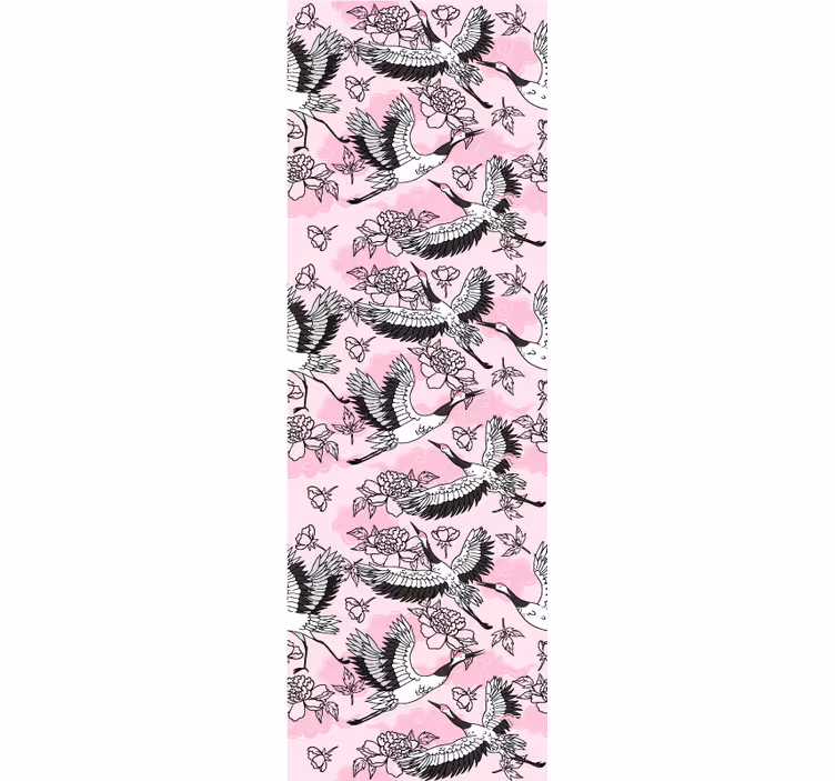 papel de parede animais padrão de voo de borboleta - TenStickers