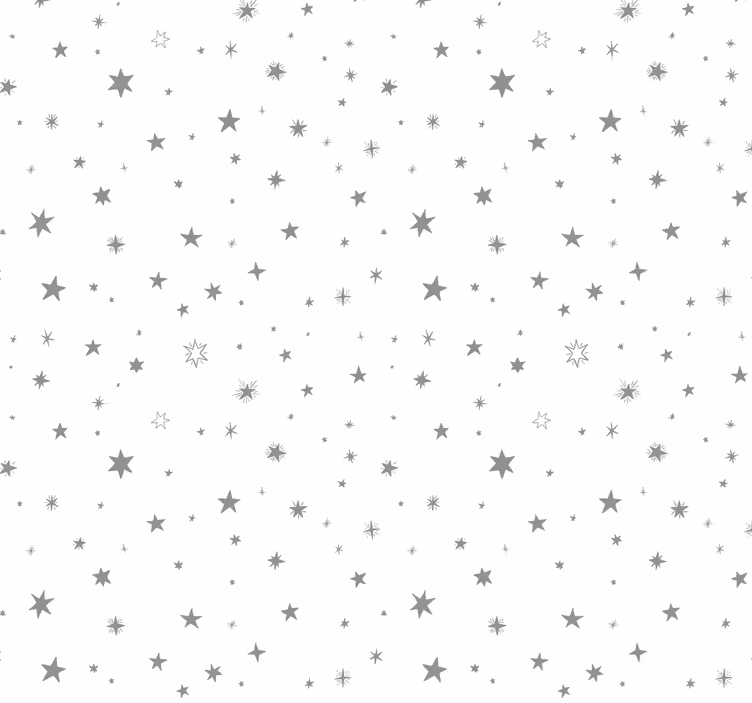 Papel de parede juvenil com estrelas brancas - TenStickers
