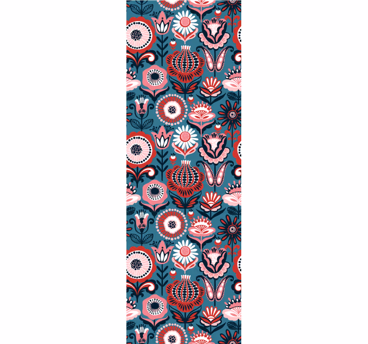 papel de parede floral flores ornamentais - TenStickers