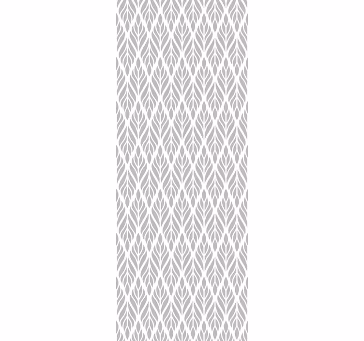 papel de parede casamento Padrão cinza floral étnico - TenStickers