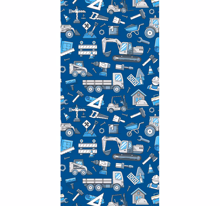 papel de parede quarto de bebé brincadeira de construção - TenStickers