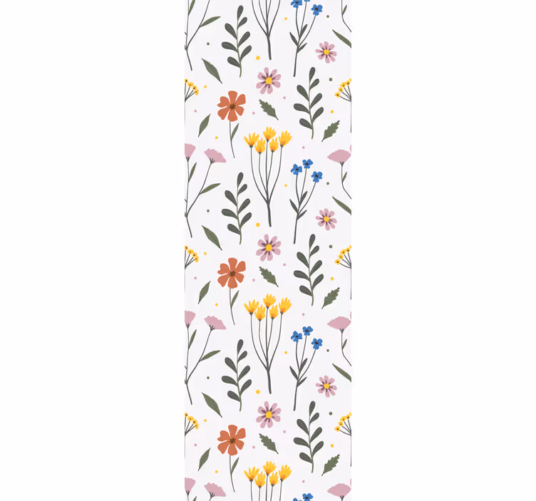 papel de parede floral Padrão de flores multicoloridas de jardim - TenStickers