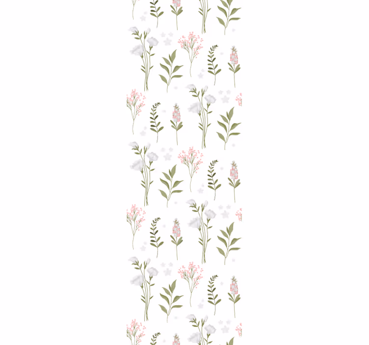 papel de parede flores padrão de elegância floral - TenStickers