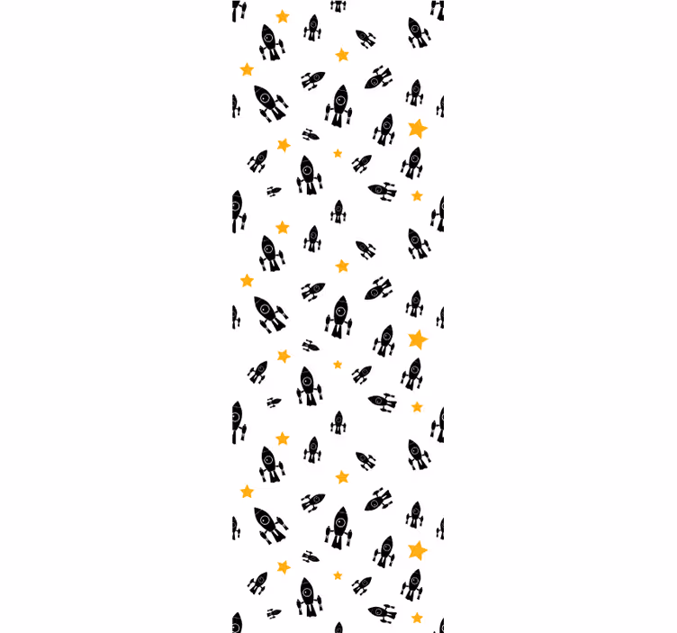 papel de parede quarto de bebé padrão de aventura espacial - TenStickers