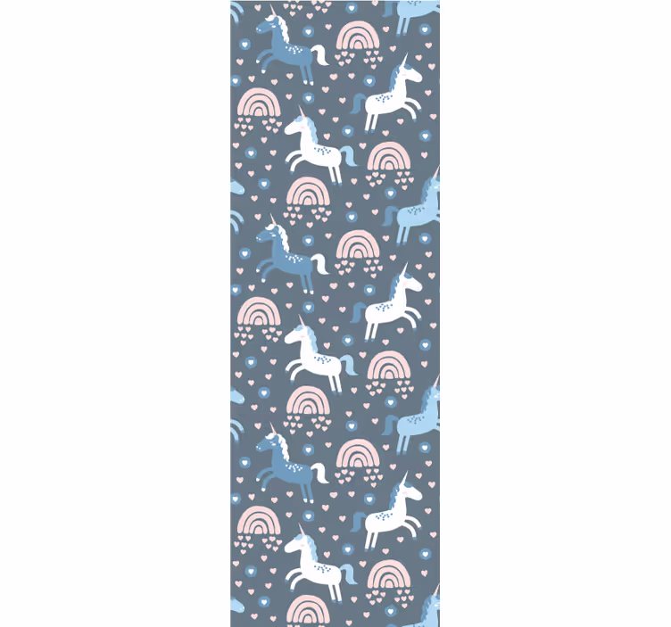 papel de parede animais motivo de arco-íris de girafa - TenStickers