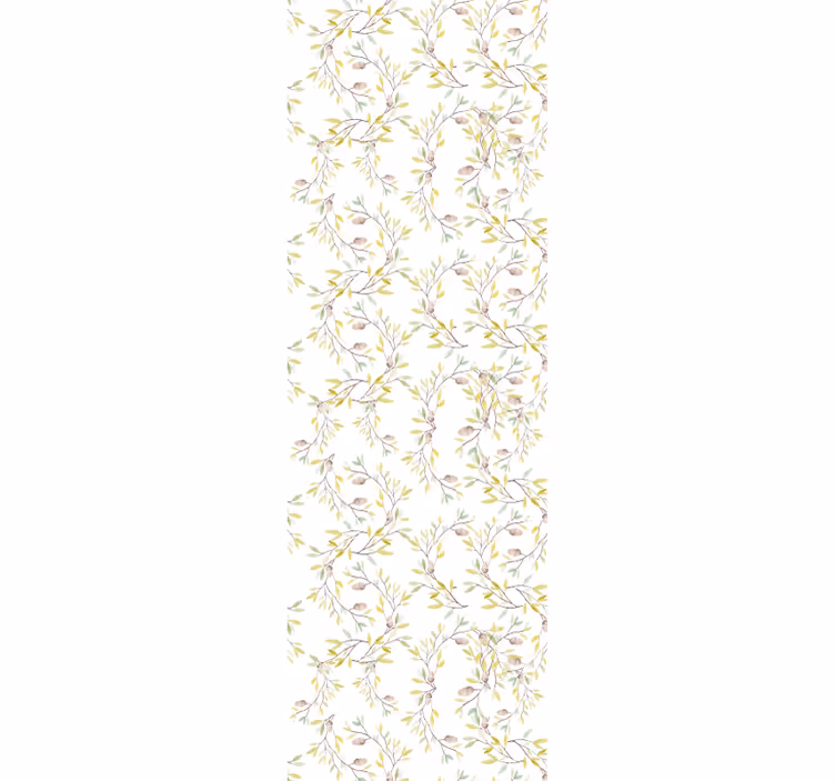 papel de parede floral motivo de ramo botânico - TenStickers