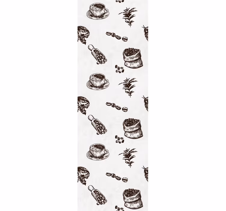 papel de parede artístico motivos de cafeína - TenStickers