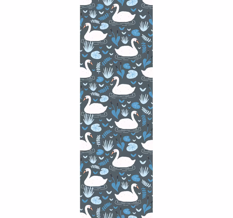 Papel de parede pássaros motivo lago dos cisnes - TenStickers