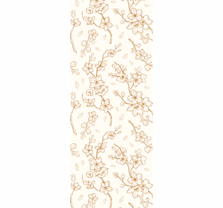 papel de parede flores desenho de ramo floral - TenStickers