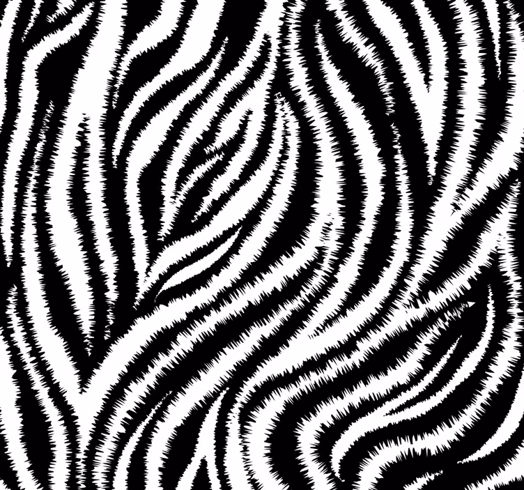 papel de parede para sala Zebra irregular preto e branco clássico - TenStickers